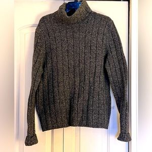 Workwear: Size L Thick Grey Sweater. Cable Ribbed. 70% Lamsbkin 30% Acry…